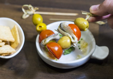 Pinchos de boquerones en vinagre